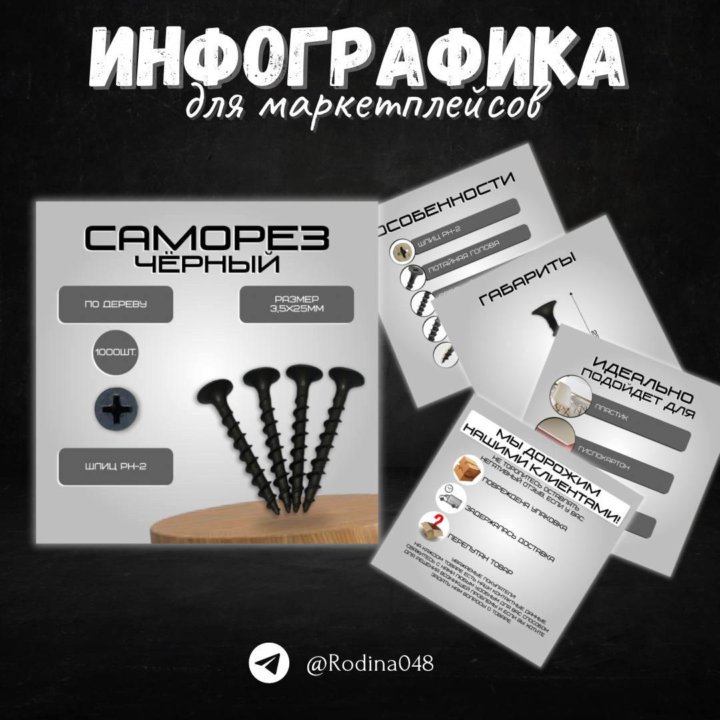 Дизайн инфографики для маркетплейсов/ВБ/ОЗОН/ЯМ