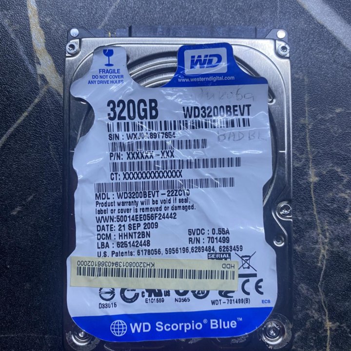 Жесткий диск WD Scorpio Blue