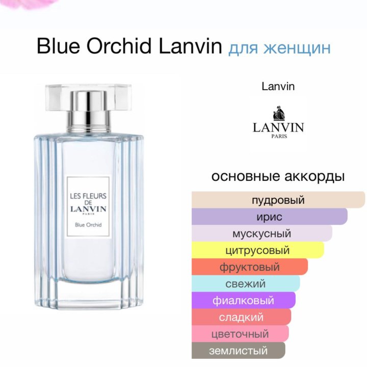 Женские духи LES FLEURS Blue Orchid Lanvin 90 мл.