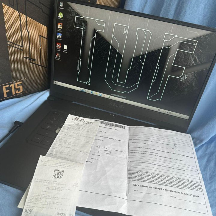 Asus tuf gaming FX516, чек коробка 6gb RTX3060