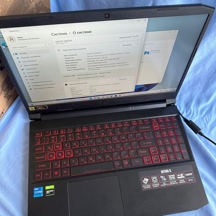 Acer nitro 5 AN515, как новый в коробке i5 11300H