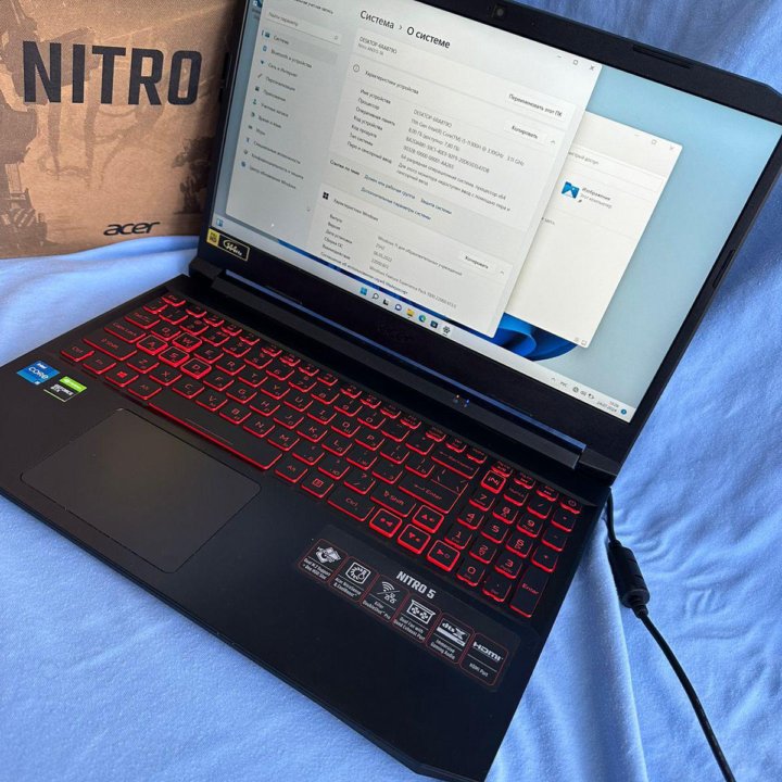 Acer nitro 5 AN515, как новый в коробке i5 11300H