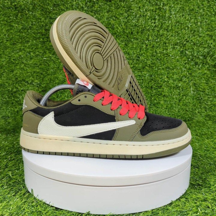 Кроссовки Nike Jordan 1 Cactus Jack Green-Red