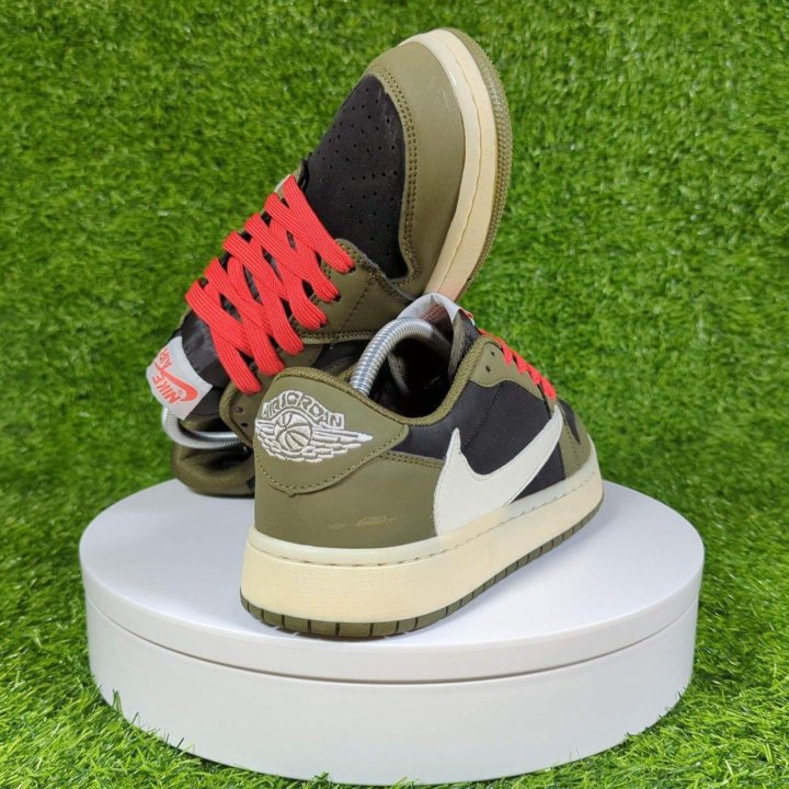 Кроссовки Nike Jordan 1 Cactus Jack Green-Red