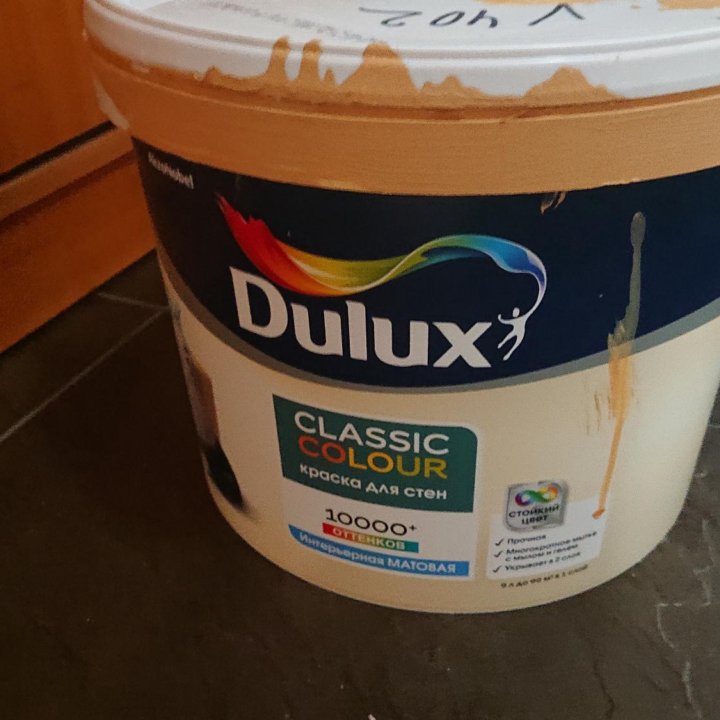 Краска Dulux колерованная для покраски обоев