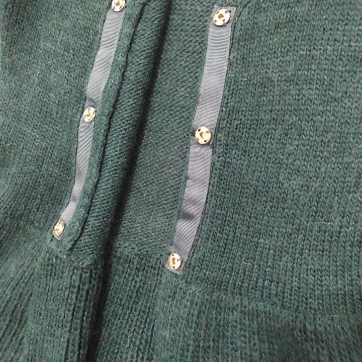 Кардиган с баской Zara knit шерсть вязанный