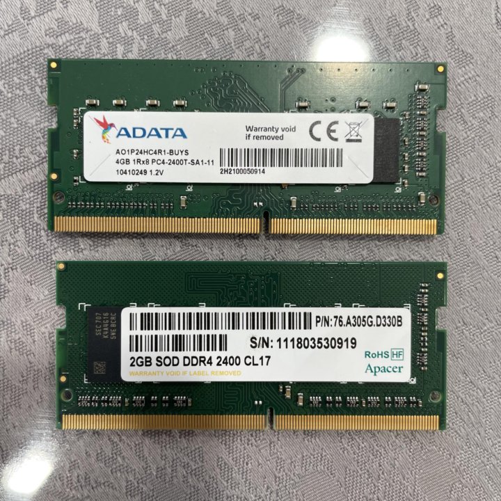 Оперативная память ddr4 6gb (4gb и 2gb)