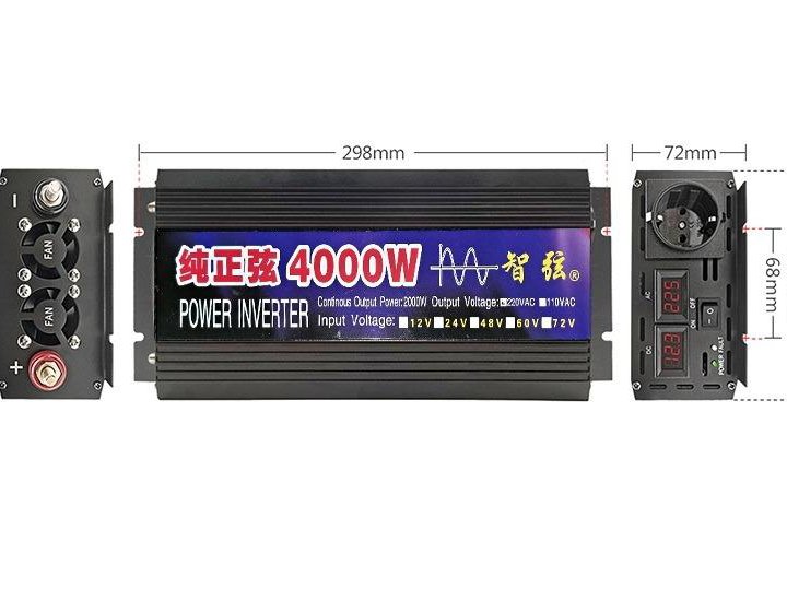 Инвертор напряжения 12V-220V 4000W Чистый синус