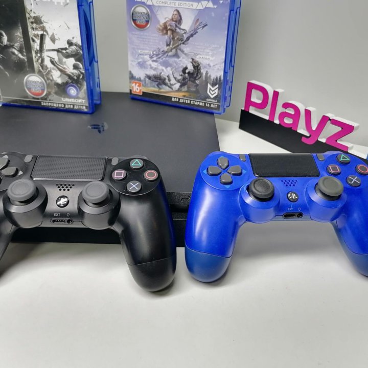 PS4 Slim +2джоя, MK11, Spider Man