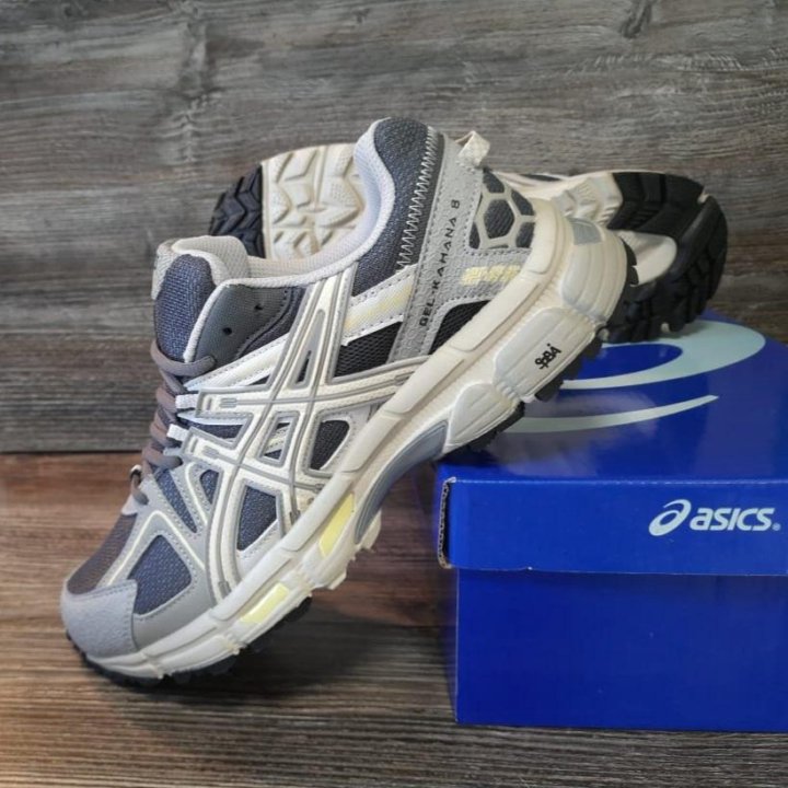 Кроссовки Asics беговые артикул 2408 сер/беж