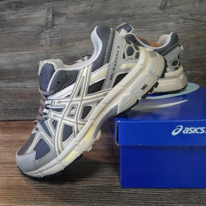 Кроссовки Asics беговые артикул 2408 сер/беж