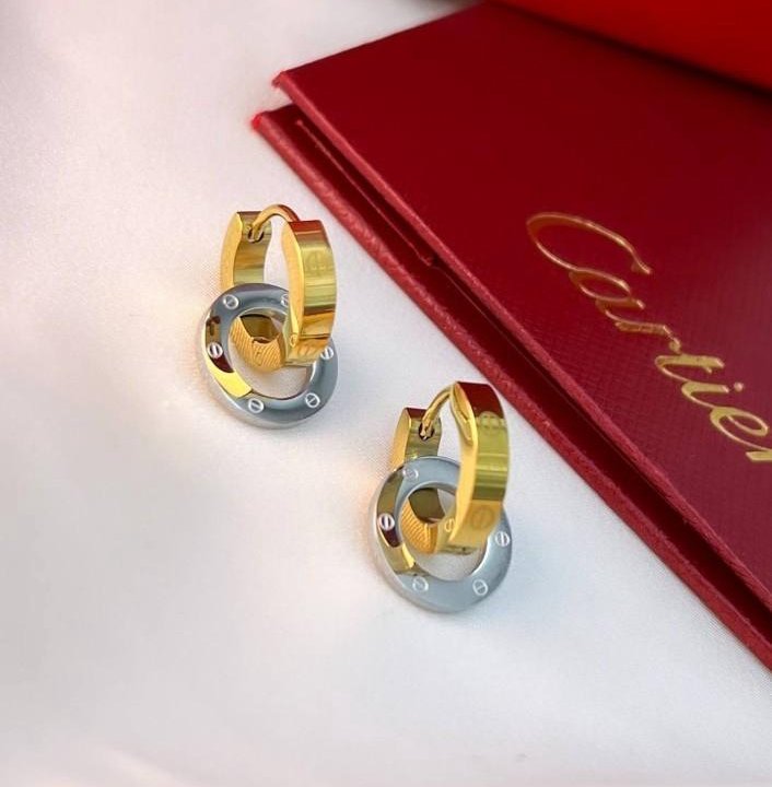 Серьги стиль Cartier