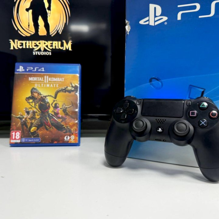 Sony PlayStation 4, Гарантия 2 Джойстика + MK11