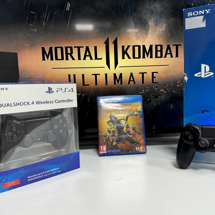 Sony PlayStation 4, Гарантия 2 Джойстика + MK11