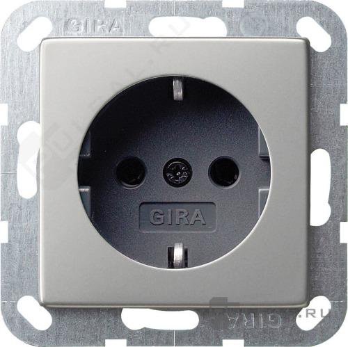 Gira 0188600 System55 schuko розетка 16A 250V нерж