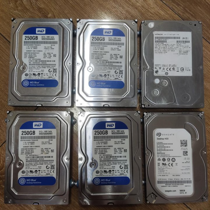 Жесткие диски на 250 gb и на 500gb