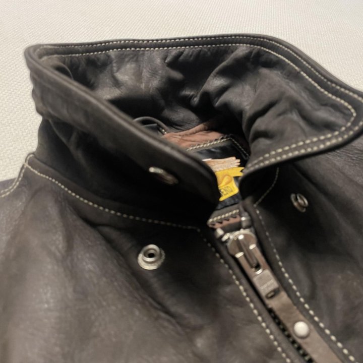 Harley Davidson Brown Leather Bomber Jacket