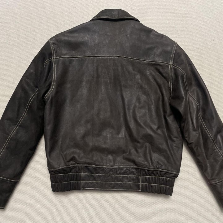 Harley Davidson Brown Leather Bomber Jacket