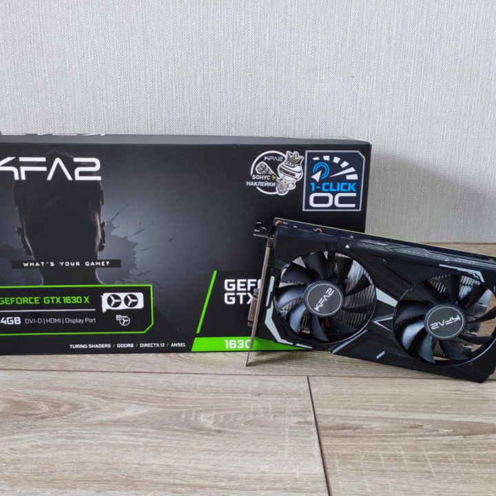 Видеокарта GTX 1630, 4 GB, GDDR6, GeForce, игровая