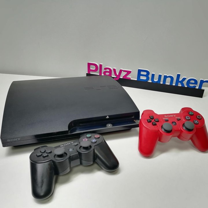 PS3 Slim 500gb +2джоя, 48игр