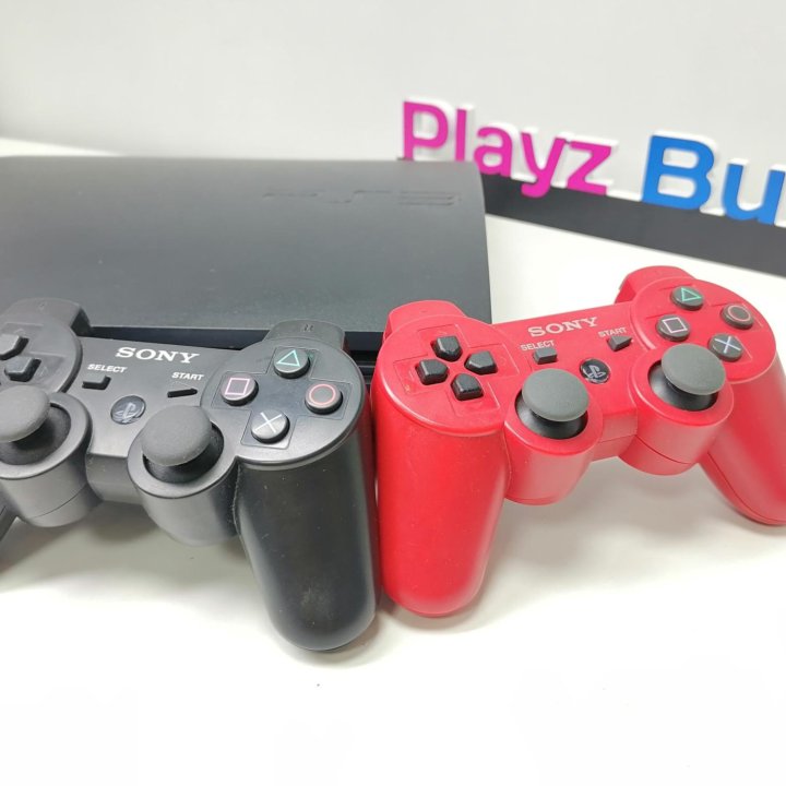 PS3 Slim 500gb +2джоя, 48игр