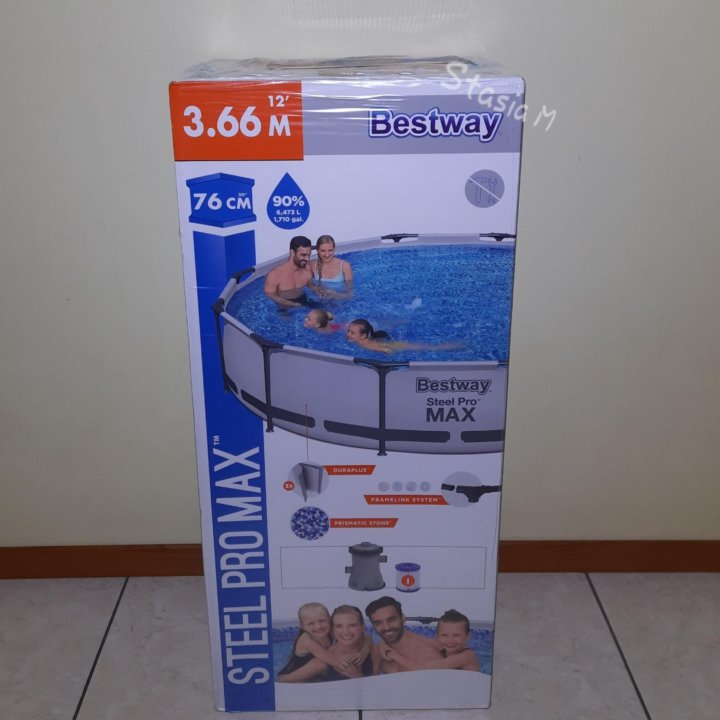 Новый каркасный бассейн Bestway 366x76 с насосом