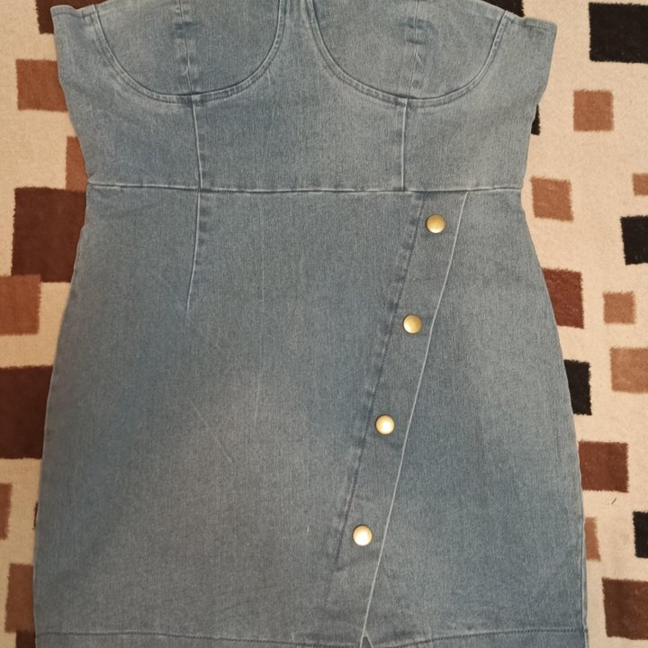 Джинсовое платье мини