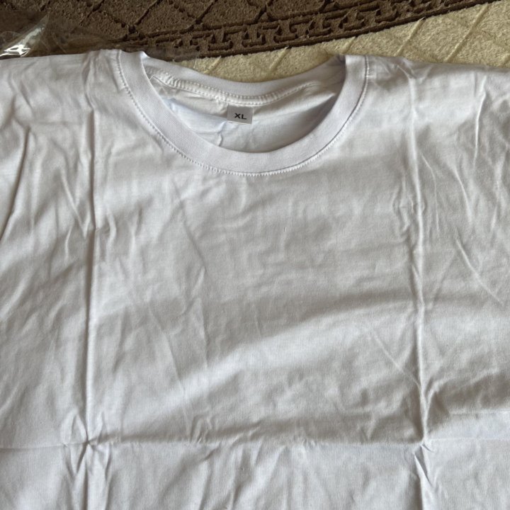 белая футболка хлопок (52, XL)