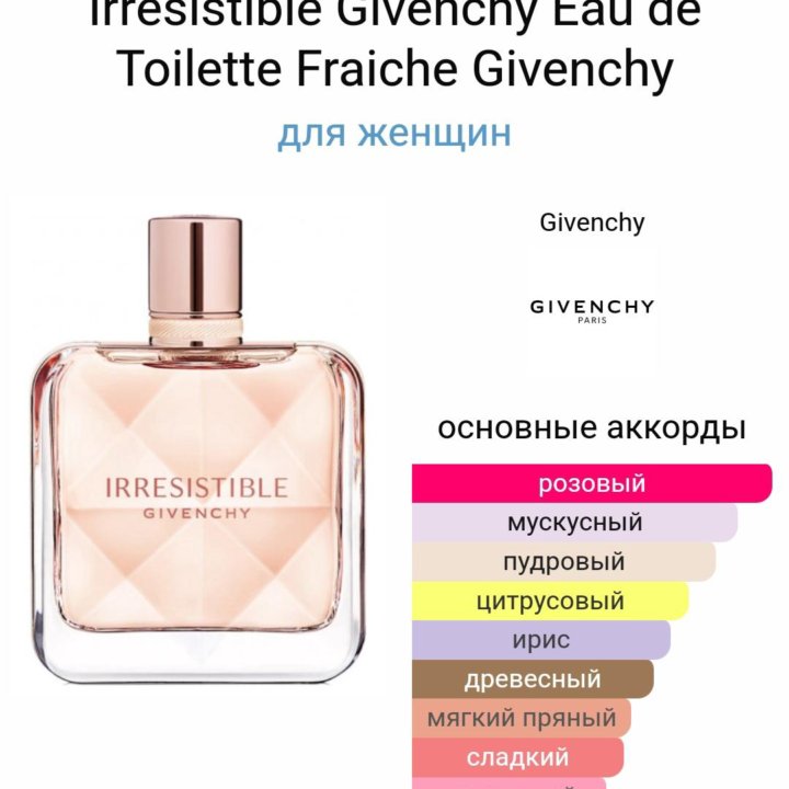 Духи GIVENCHY Irresistible Eau de Toilette Fraiche