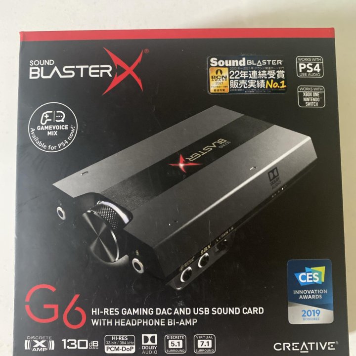 Внешняя звуковая карта Creative Sound Blaster G6