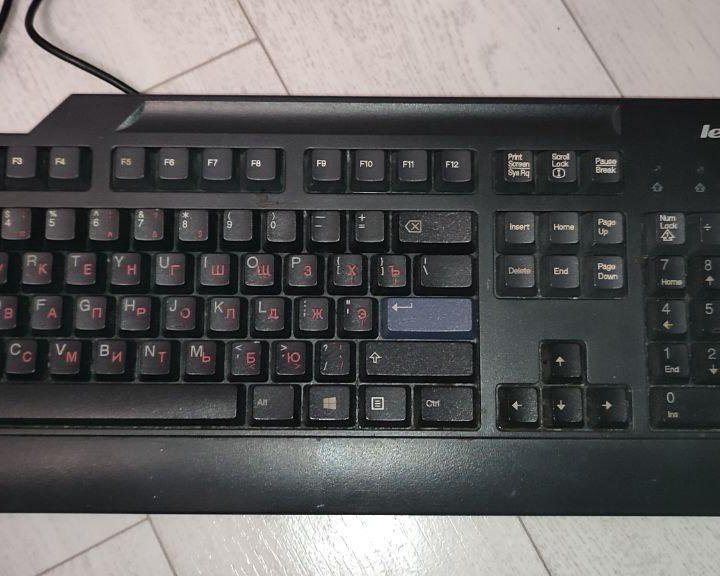 Клавиатура lenovo kb1021 rus, черный