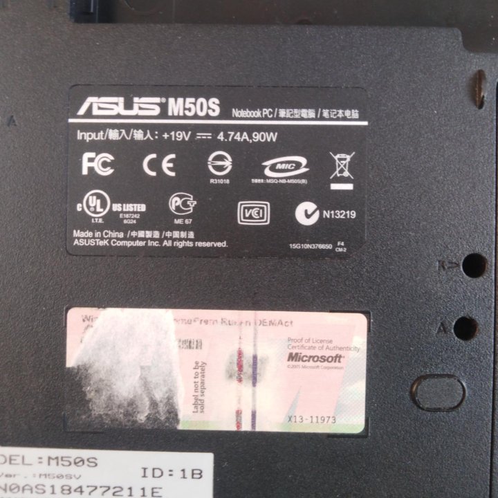 ASUS M50S Asus A6R ноутбук