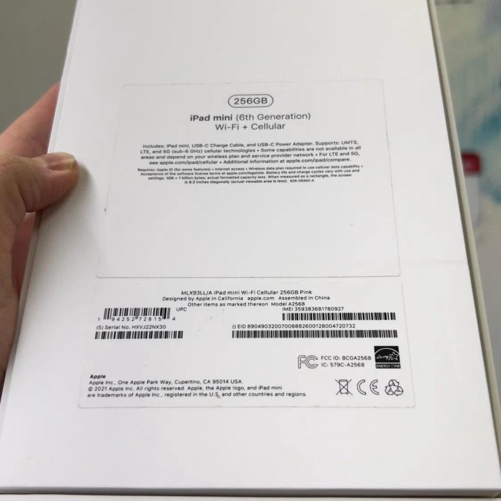 Apple iPad Mini 2021, 256ГБ Wi-Fi+Cellular