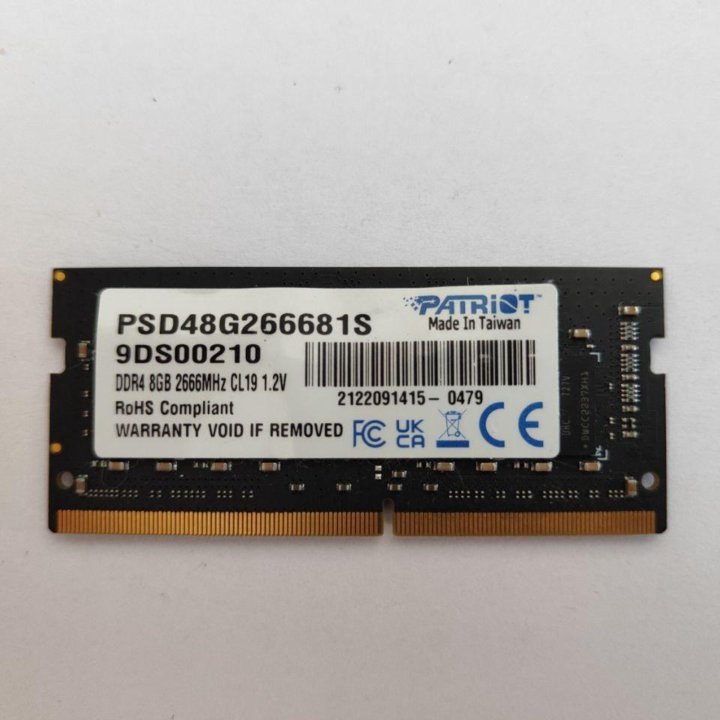 DDR4 SODIMM Patriot Signature [PSD48G266681S] 8 ГБ