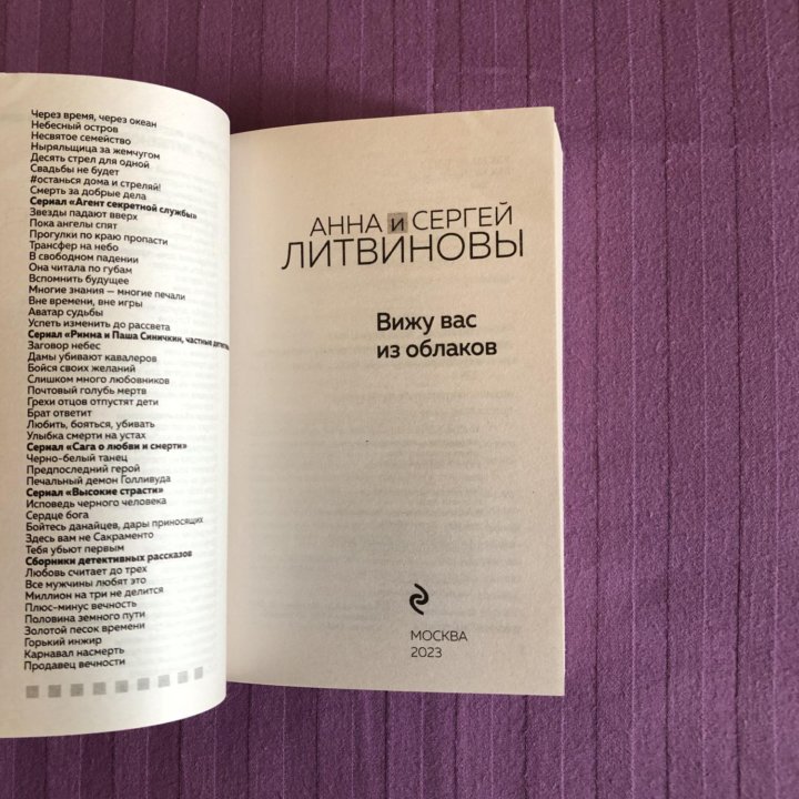 Литвиновы «Вижу Вас из облаков. Детектив в отпуске