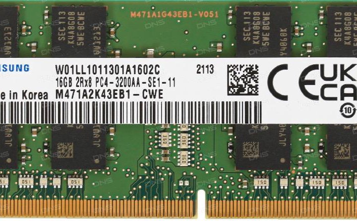 Оперативная память Samsung so-dimm на 16гб