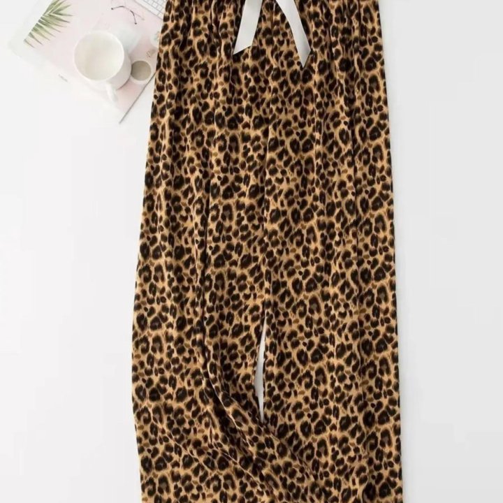 Брюки леопардовые