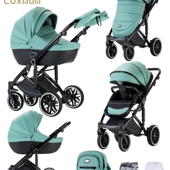 Модульная премиум коляска Luxmom F2 3в1 экокожа