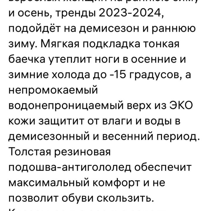 Ботинки демисезон, новые, 40(25-25,5см)