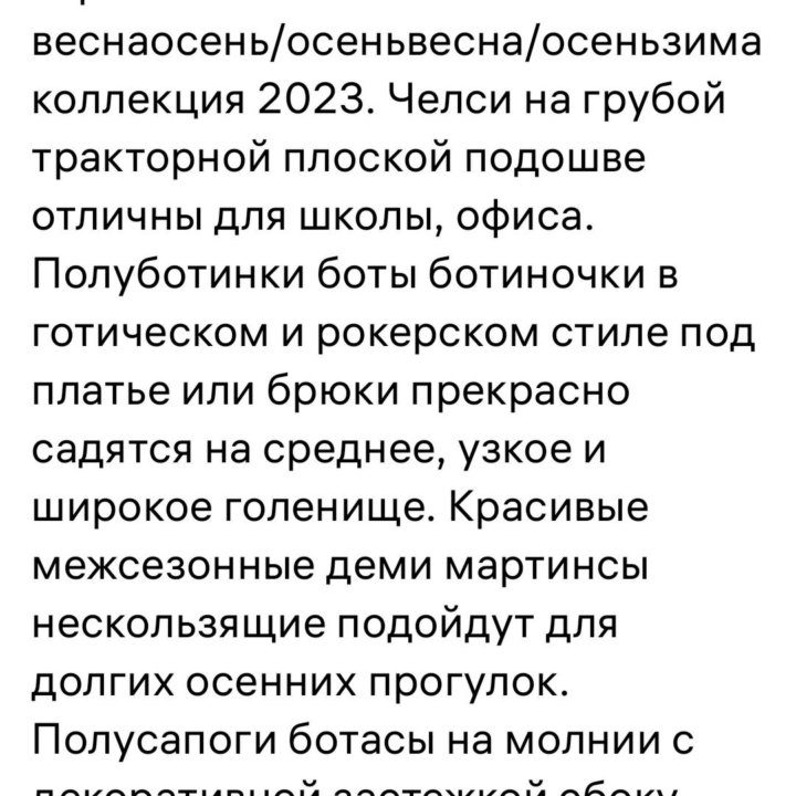 Ботинки демисезон, новые, 40(25-25,5см)