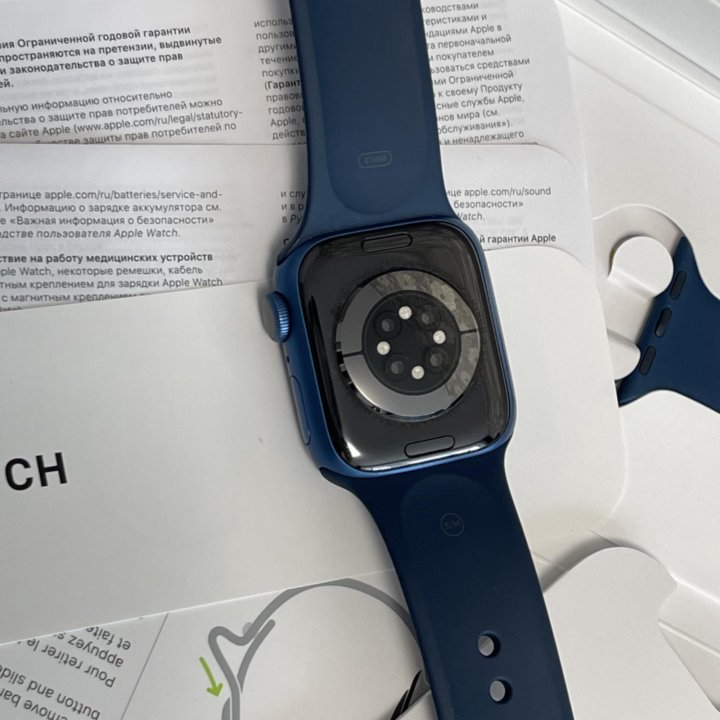 Apple Watch 7 41mm Blue в отличном состоянии