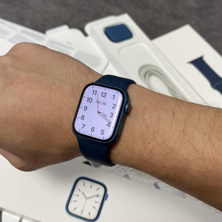 Apple Watch 7 41mm Blue в отличном состоянии