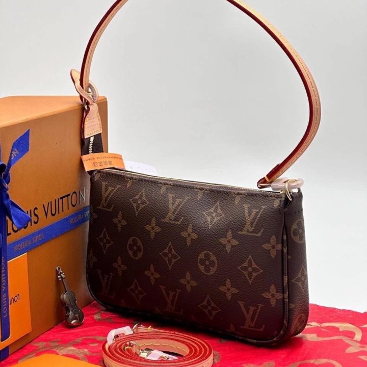 Сумка LOUIS VUITTON кожа+канва