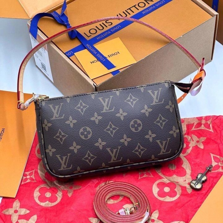 Сумка LOUIS VUITTON кожа+канва