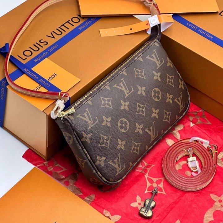 Сумка LOUIS VUITTON кожа+канва