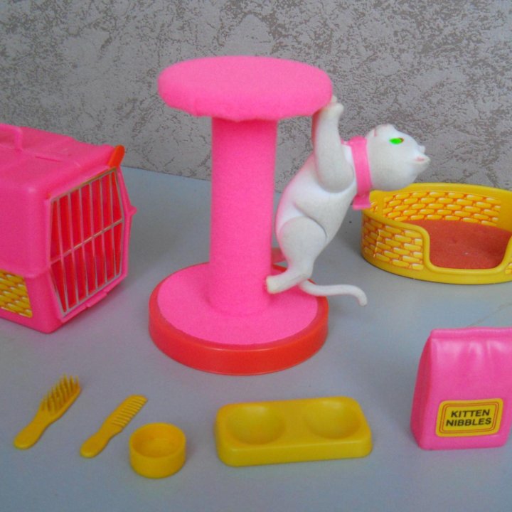 1982 Mattel Barbie Pet Kitten Fluff котенок