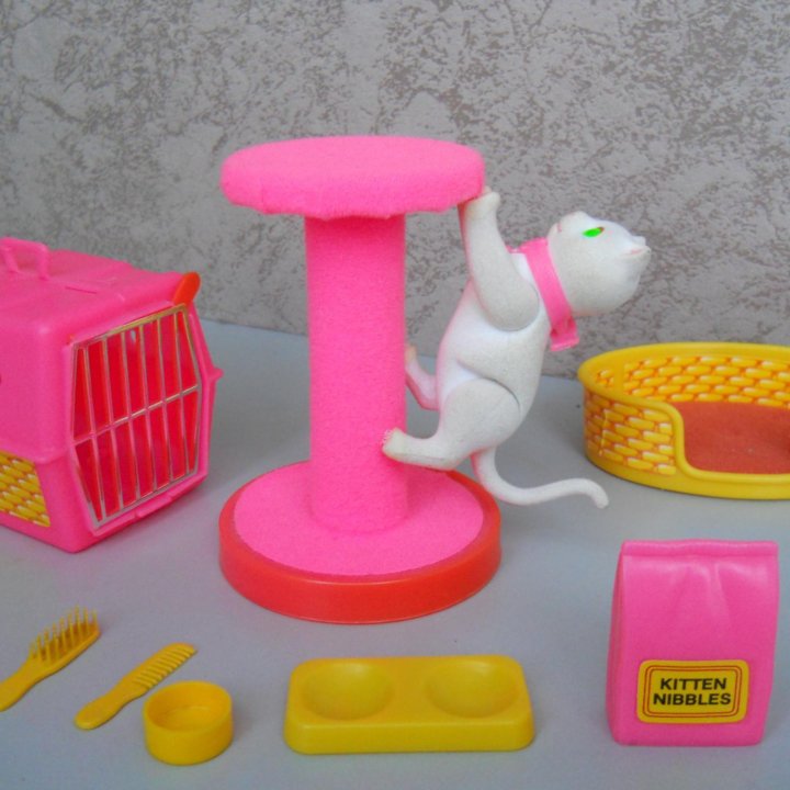 1982 Mattel Barbie Pet Kitten Fluff котенок