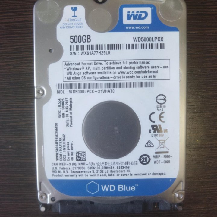 Жесткий диск WD Blue 500GB