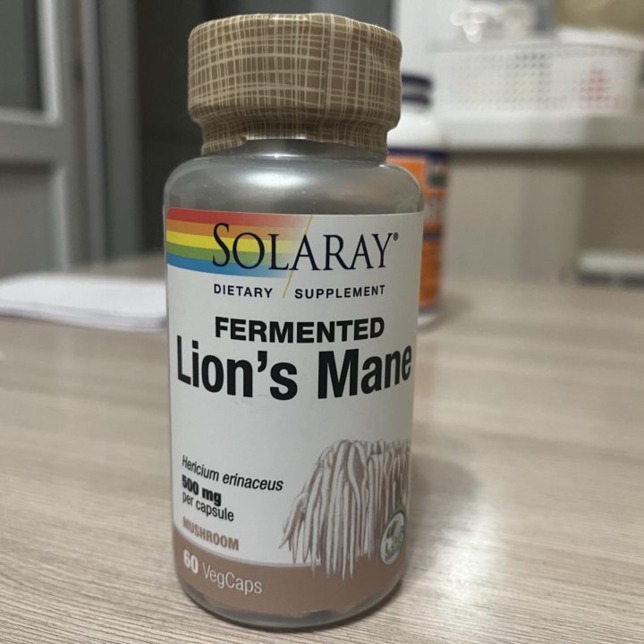 Ежовик гребенчатый Solaray Fermented Lion's Mane