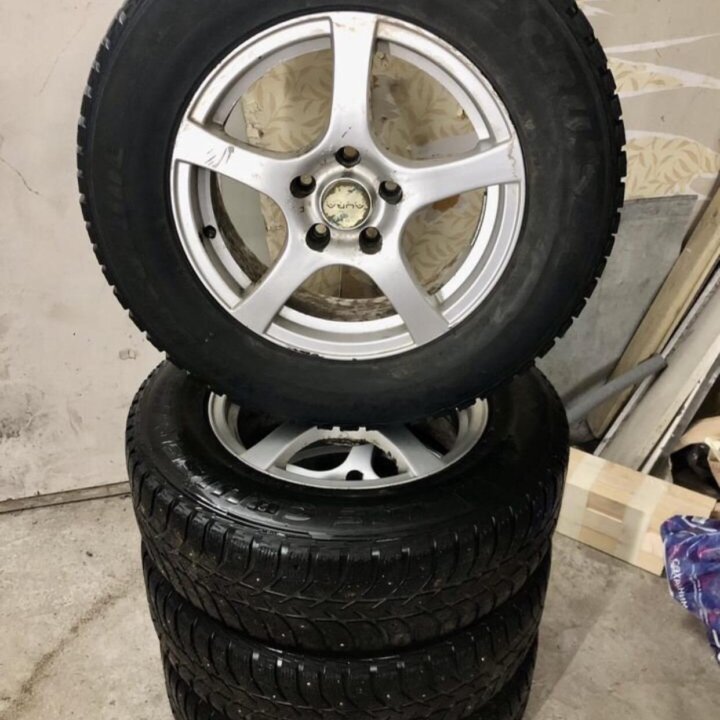 Колеса зимние R16 K&K Aura, резина Bridgestone